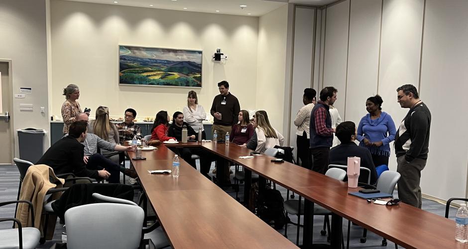 Residents socializing